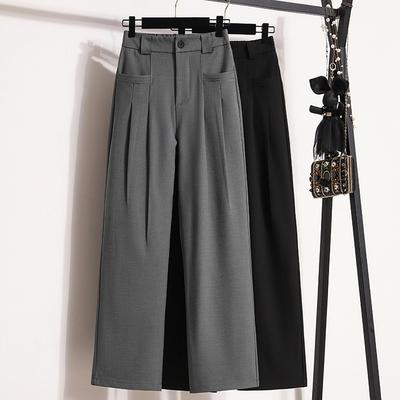 DIMANAF 2024 Women New Autumn Plus Size Wide Leg Pants High Waist Loose Long Pants Solid Casual Harem Pants 5XL