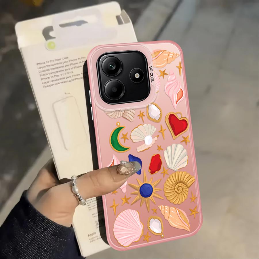 Shell Flower Back Phone Cover Case for Xiaomi Poco C50 X5 X3 Pro F3 GT X3 NFC F4 C51