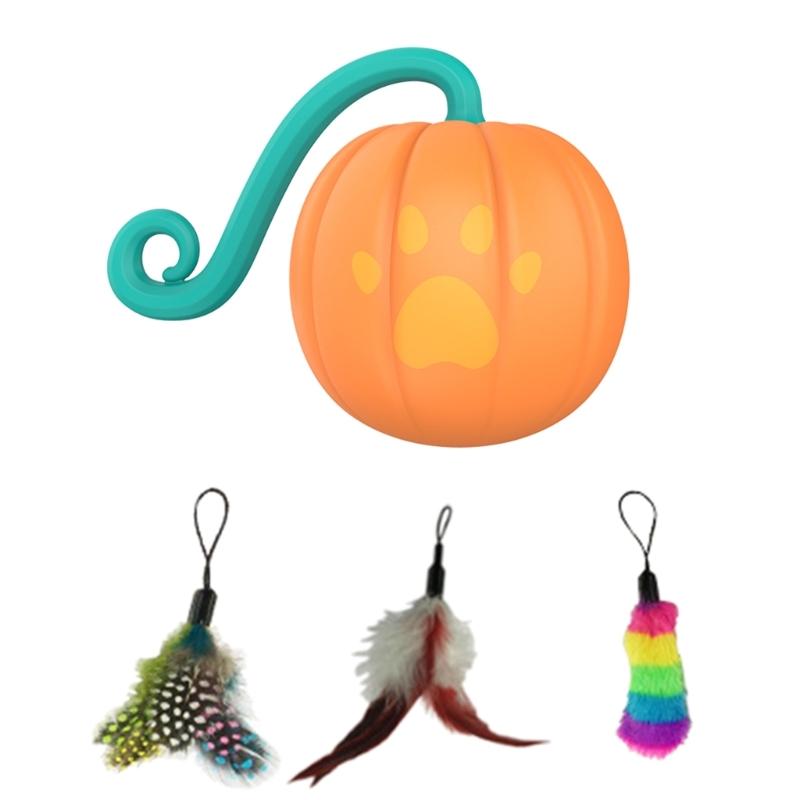 Interactive Cat Ball Toy With Sound Automatic Moving Ball Cat Toy Robotic Kitten Toy Cat Moving Toy Cat Scratcher Toy