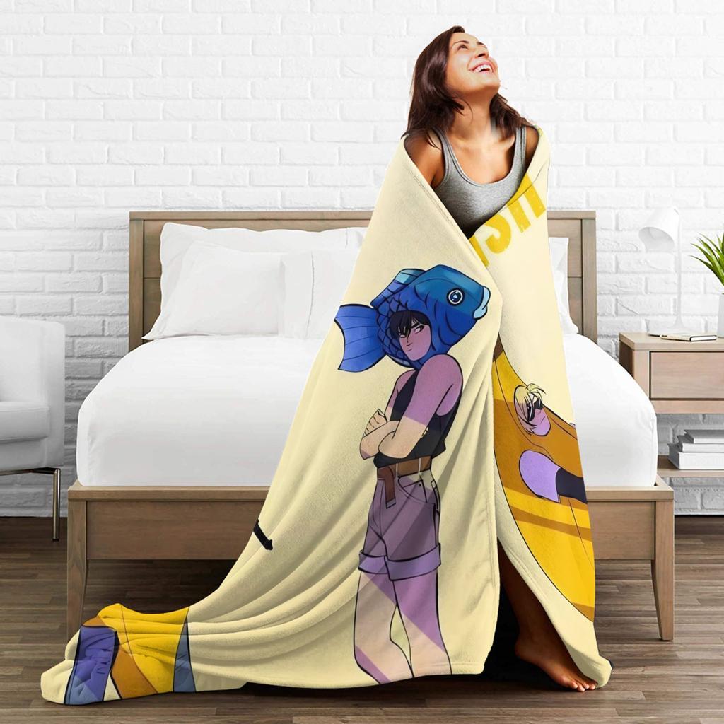 Banana Fish Anime Zubehör Decke Ultra Weich Überwurfdecken für Wohnzimmer 50x60 Zoll Mehrgrößen Überwürfe Und Decken
