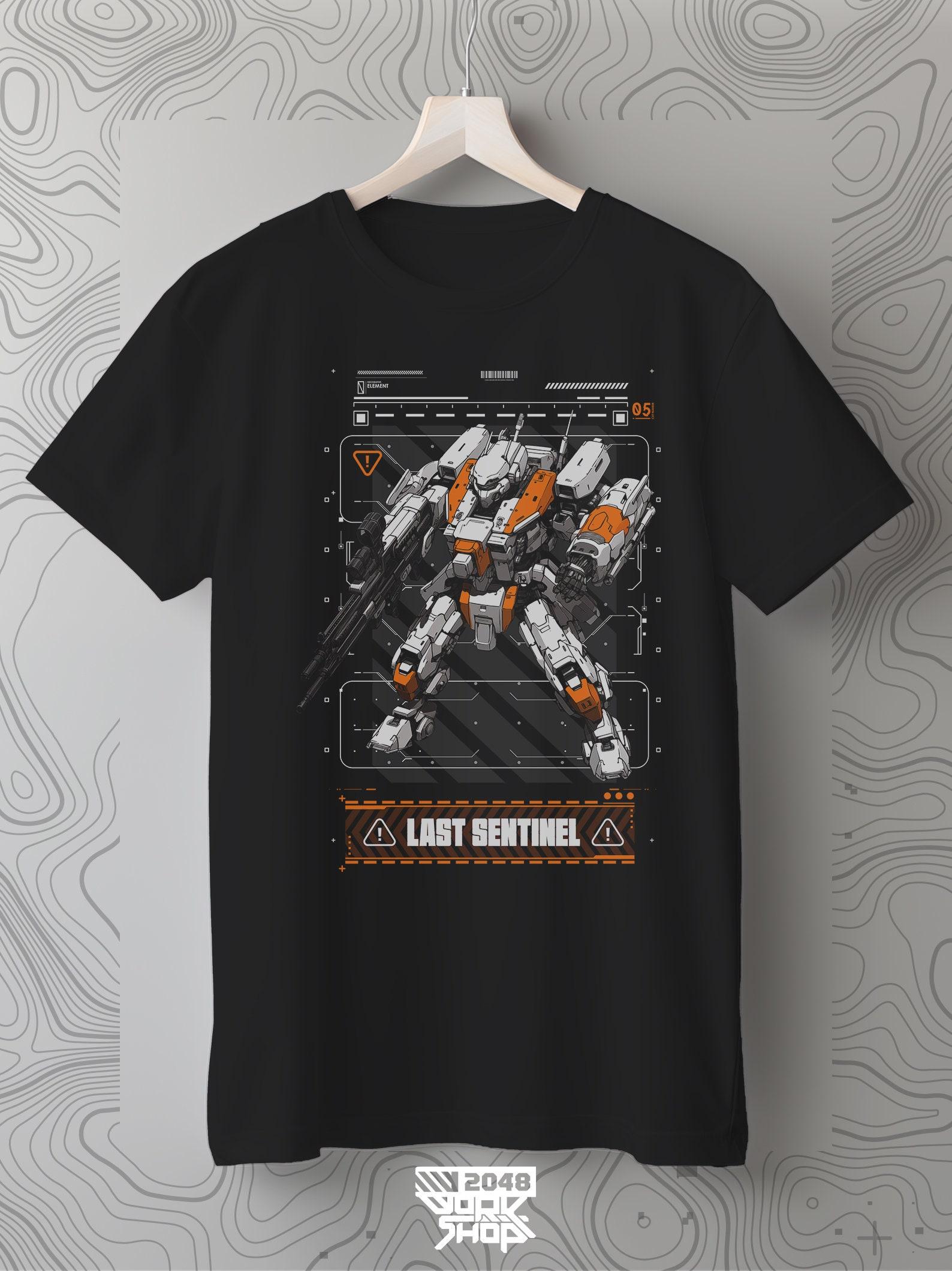 Mecha T-Shirt: Japan Streetwear, Cyberpunk Graphic Tee 2XL