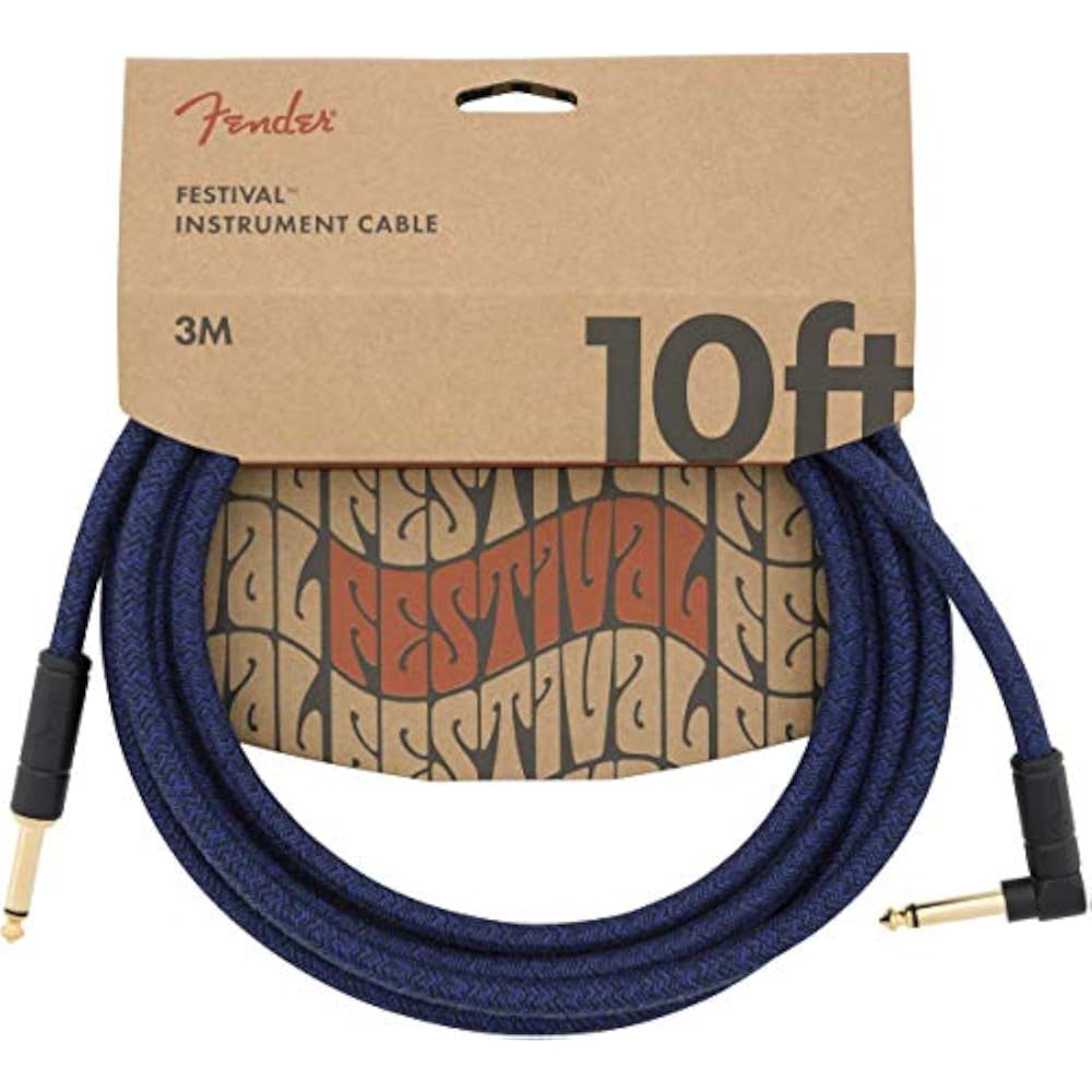 Fender Cable 10' Anled Cable, Blue Dream 0990910073