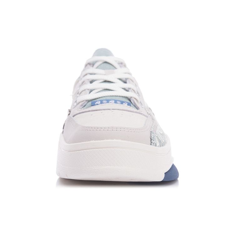 Li Ning Wei Wu Zen Elastic Classic Low-Top Skate Shoes Women Skate Shoes Gray Blue AGCR214-2