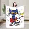 Petes Cartoon Cats Flannel Blankets  Custom Throw Blanket for Bed Sofa Couch 200x150cm Bedspread