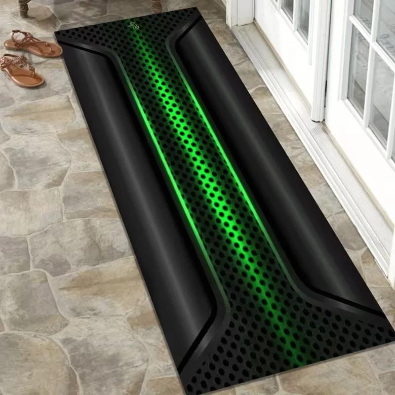 Garage Mat Racing Motorcycle Display Carpet for Hallways, Bedrooms and Play Areas Non-Slip Floor Mat for Home Decor Doormat