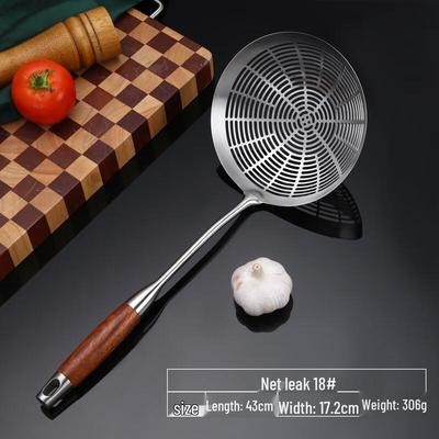304 Stainless Steel Fine Mesh Skimmer with Rosewood Handle