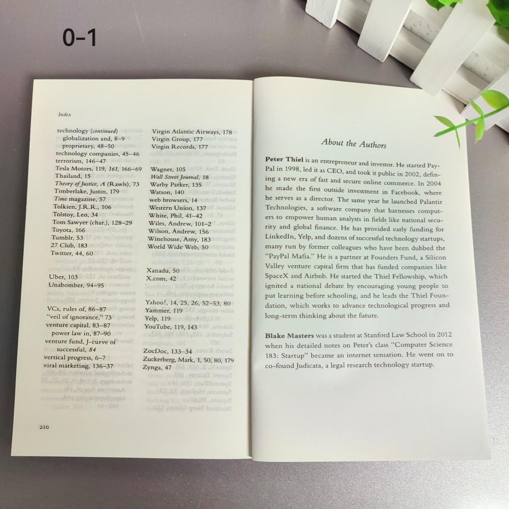 Zero To One By Peter Thiel with Blake Masters Notes on Startups How To Build The Future Encourage Books