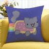cute Rainbow Alien Nyan Cat    Various Sizes Square Pillow Case For Car Home Bedchamber Decor