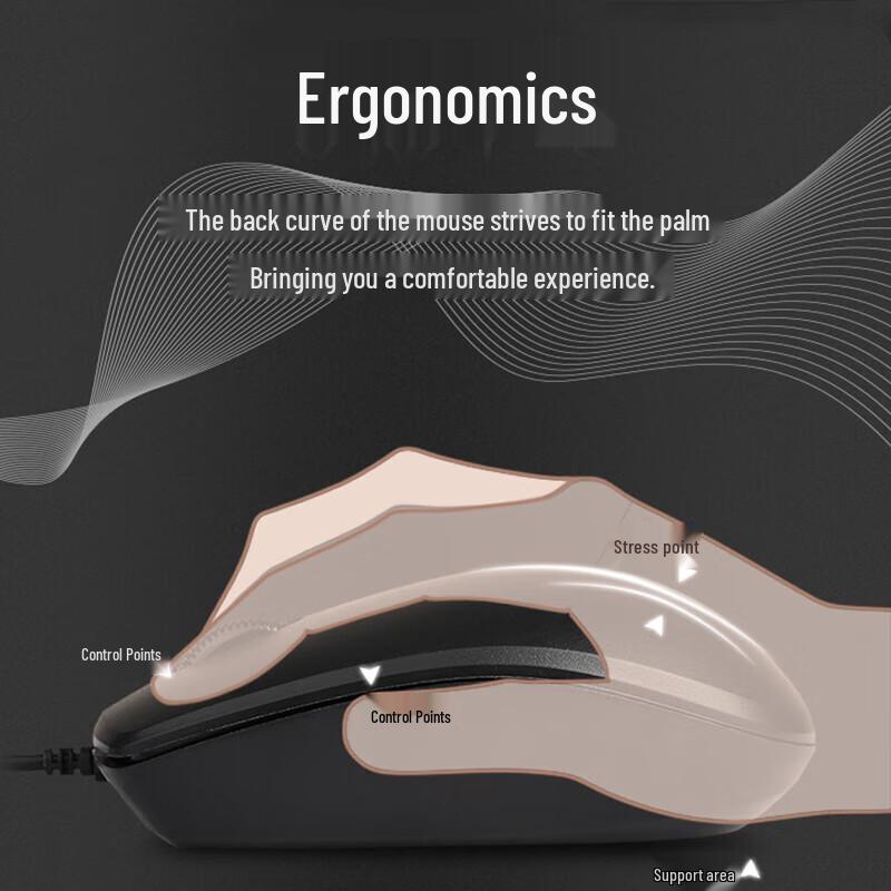 Lenovo MK618 Wired Keyboard and Mouse Combo