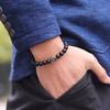 Minimalistisches Kreuzarmband für Männer Edelstahl Wikingerarmband Tigerauge Blau Howlith Stein Perlenarmband Heilendes Armband