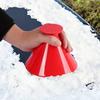 2pcs Pink Car Window Windshield Ice Scraper Funnel, Snow Shovel, De Icing Tool, Winter Car Parts