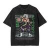 Summer Dragon Ball Retro Washed Cotton T-Shirt Men Oversized Vegeta Print Unisex Short Sleeve Streetwear