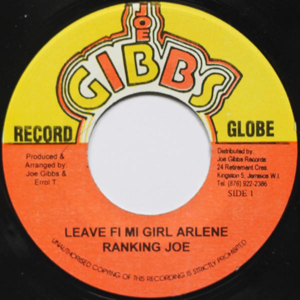 

7inch Record RANKING JOE Leave Fi Mi Girl Arlene NONE Joe Gibbs Recor Jamaica Reggae Ska Dub Used