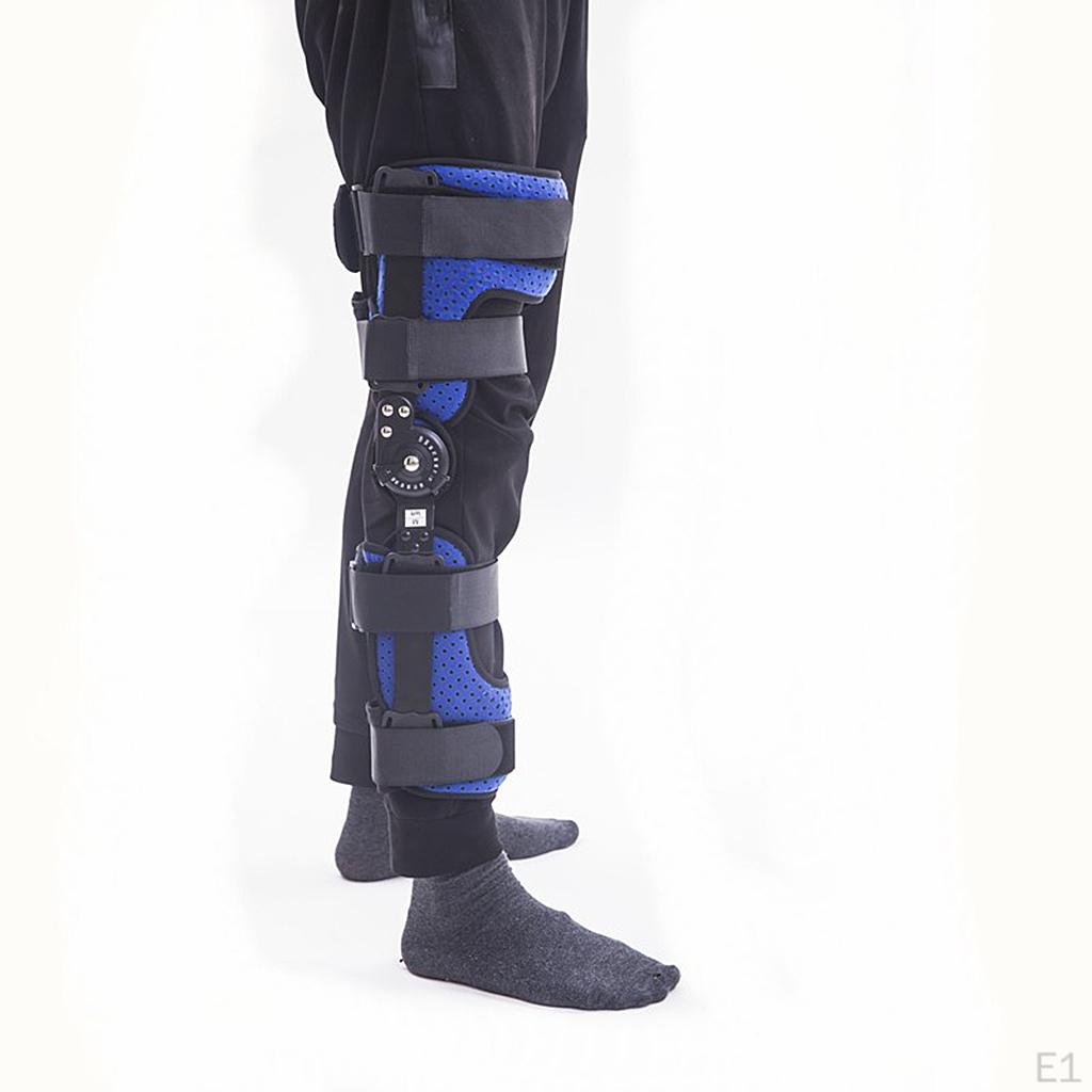 Justerbart gångjärnsförsett knäskydd Stöd för ligament Sport Ortopedisk skena Artroskuddar -