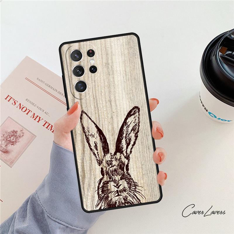 

Bunny Rabbit Night Sky Moon phone case For Samsung Galaxy S24 S25 S23 S22 Ultra Note 10 20 Plus S20 S21 FE Cover Note10 Pro(Plus)