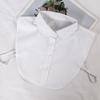 Damen Frühling Herbst Baumwolle Weiß Vertikal Kleiner Umlegekragen Vielseitiges Hemd Pullover Mode Falschkragen Kleidung Accessoires