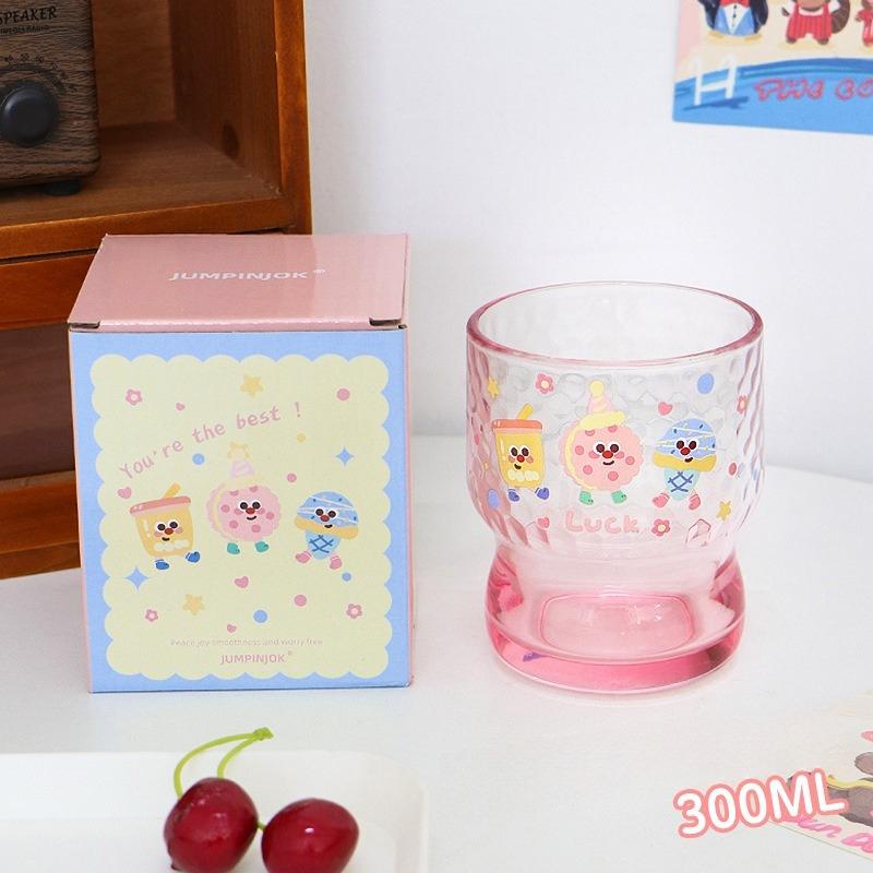 Cartoon Glass Angel Cute Home Cartoon Surrounding Juice Cup Drinking Water Couple Glass Gift