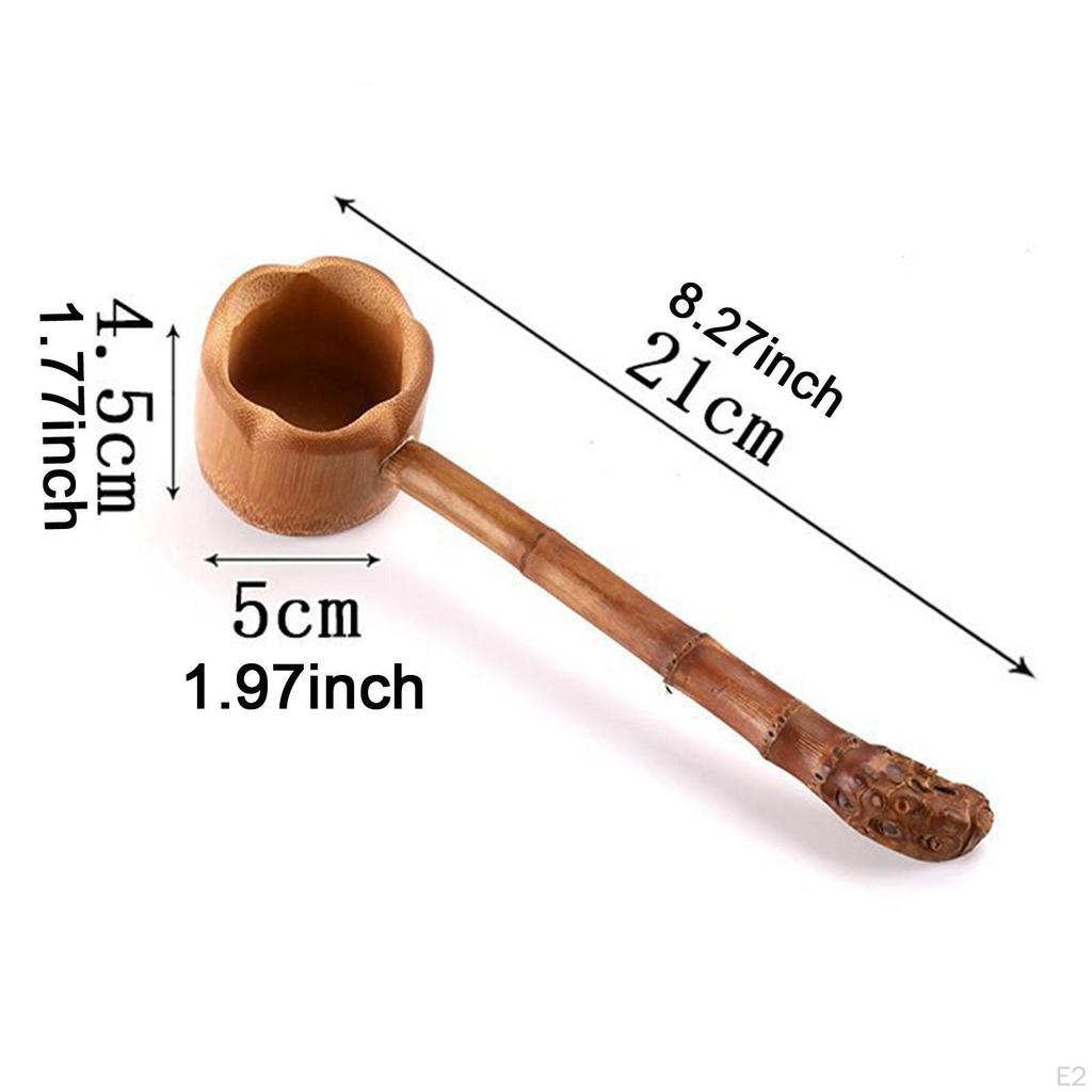 Bamboo Scoop Ergonomic Long Handle Tea Ceremony Accessory Easy to Clean for Home Kitchen