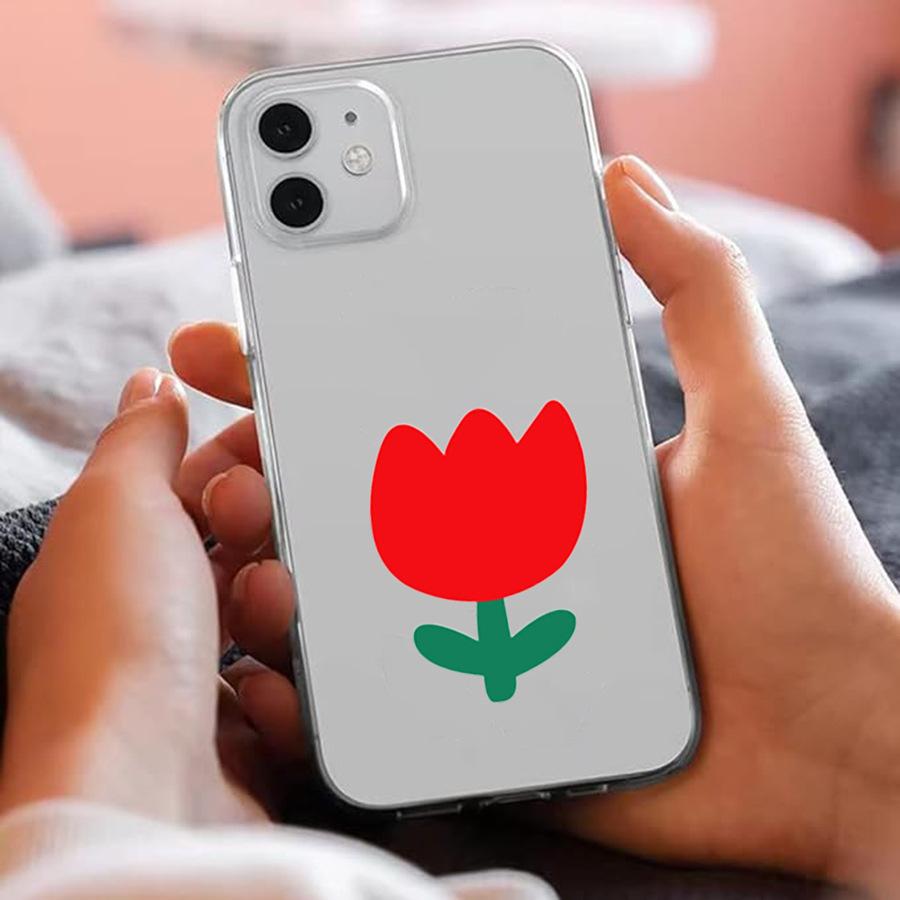 500PCS, Roll Up, Little Red Flower Reward Stickers, for Elementary School Students, Teachers, Cartoon, Cute Little Red Flower Stickers