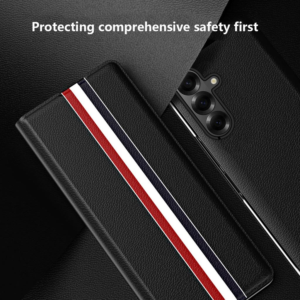 For Samsung Galaxy Z Fold 7 5G Luxury PU Leather Card Slot Wallet Bracket Phone Case Full Protection Shockproof For Galaxy Z Fold 6 5 4 3 2 Case
