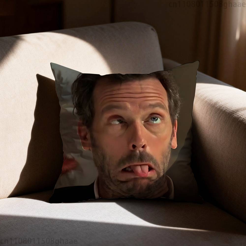 Classic House MD Pillow Case Antidustmite Pillowcase Invisible zipper silky short plush Sofa cushion cover