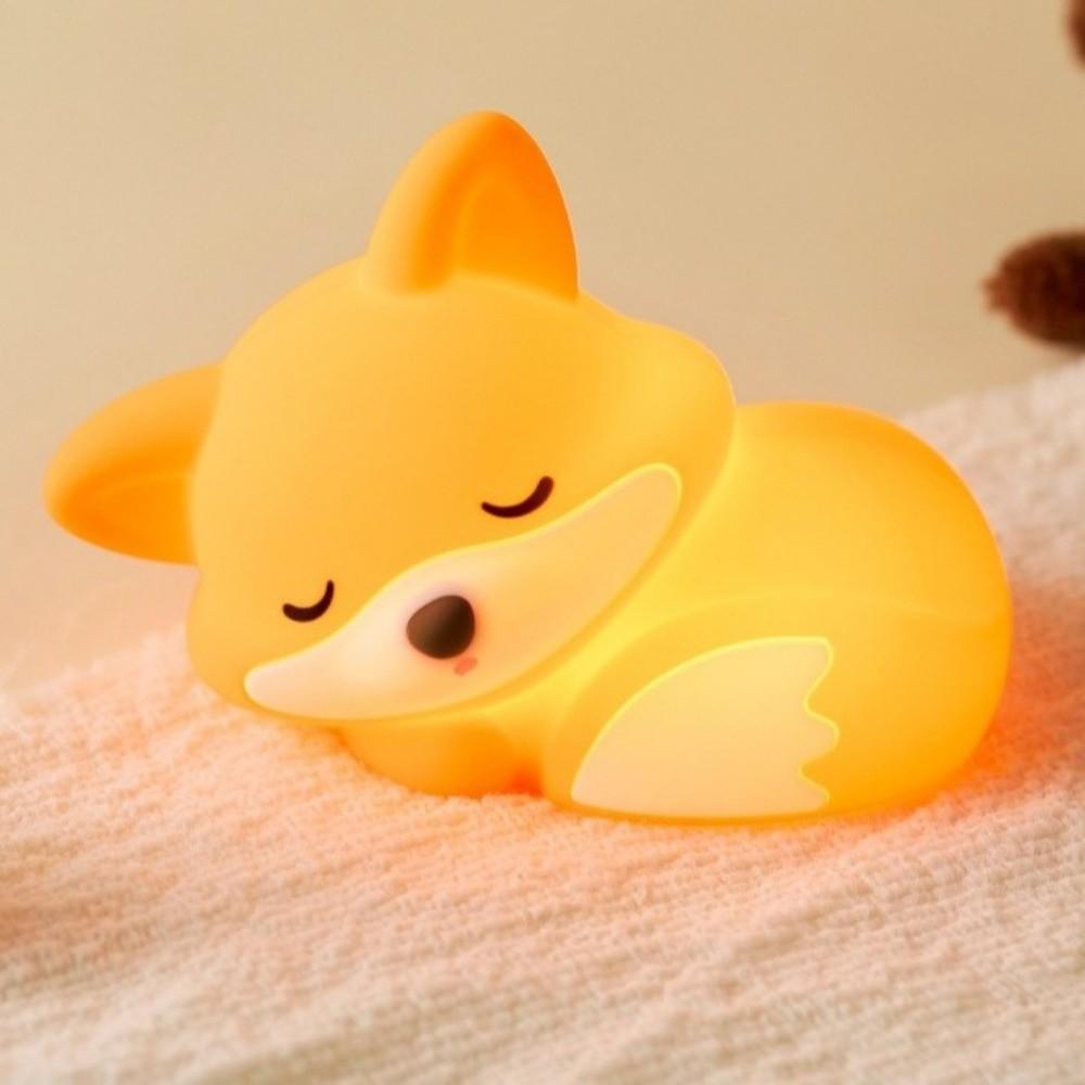 3 Level Brightness Little Cartoon Night Light Touch Control 20min Timer Silicone Night Light Squishy Texture USB Rechargeable