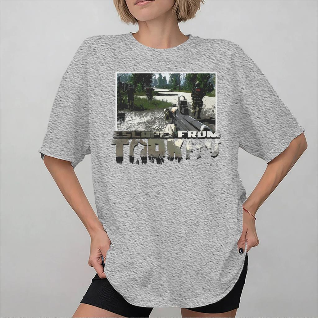 Unisexs Womens Escape From Tarkov USEC T Shirt Cotton Graphic Print Tee Shirts Top Clothing