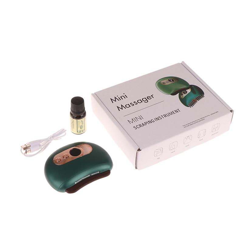 USB Electric Guasha Massager with Hot Stone Heating Vibration Facial Lifting Gua Sha Tool for Neck Back Face Skin Scraping Board