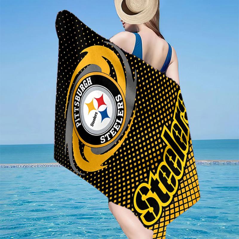 Pittsburgh Steelers  Microfiber Beach Towel, Lightweight And Quick-Dry, for Summer Travel, Beach Essential, Swimming Pool