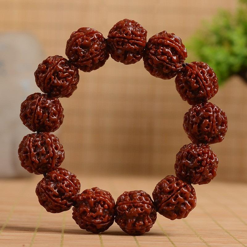 Nepal machine-brushed toad back rudraksha buddha beads bracelet men bracelet