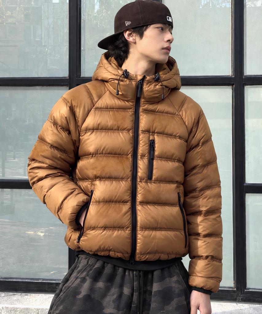 UNDEROFF 2Way Sheer Lightweight Padded Jacket Bronze