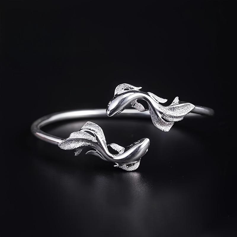 Elegant925Pure silver bracelet with adjustable opening