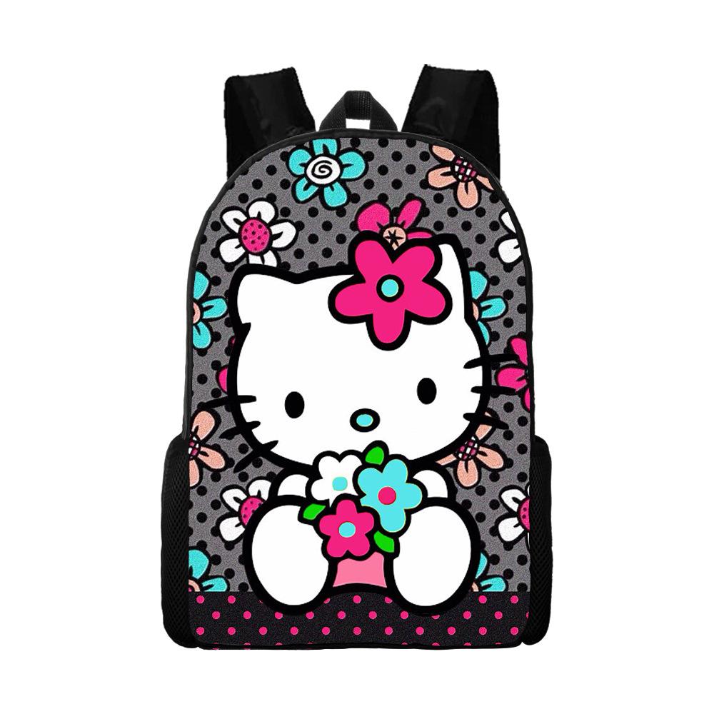 Hello Kitty Cartoon Backpack Ello Kitty Schoolbag Digital Printing Backpack