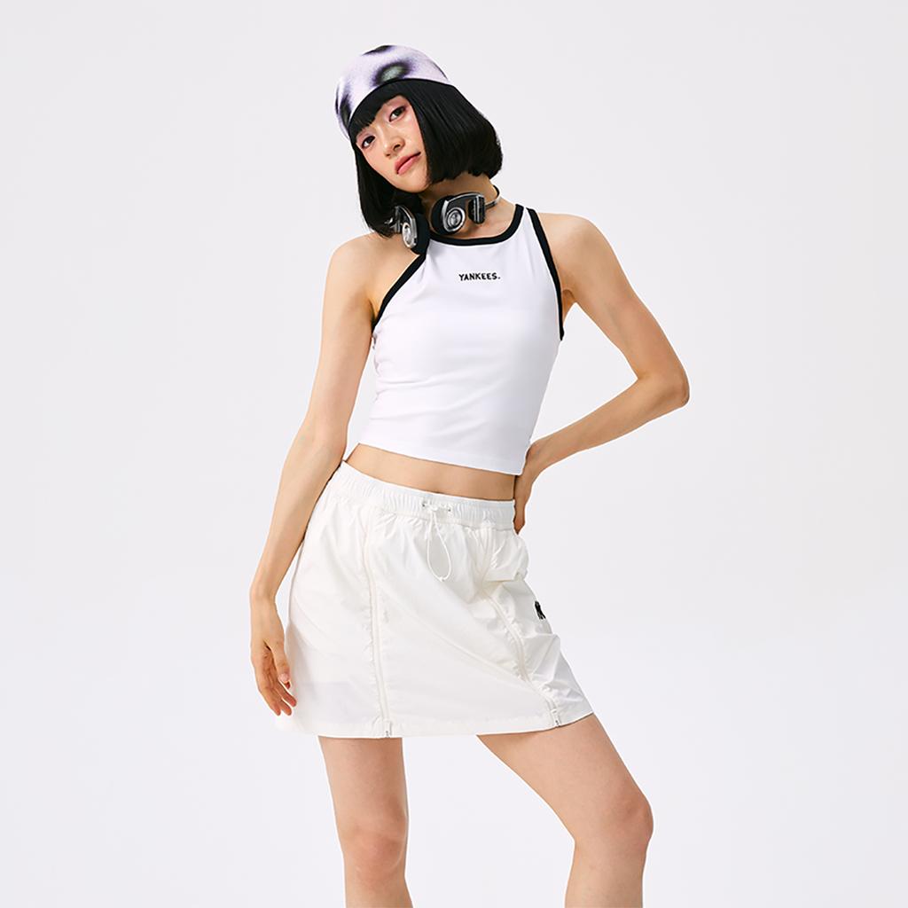 New MLB Preppy Style Collection New York Yankees SS25 Tank Top Women's White 3FTOV0153-50WHS