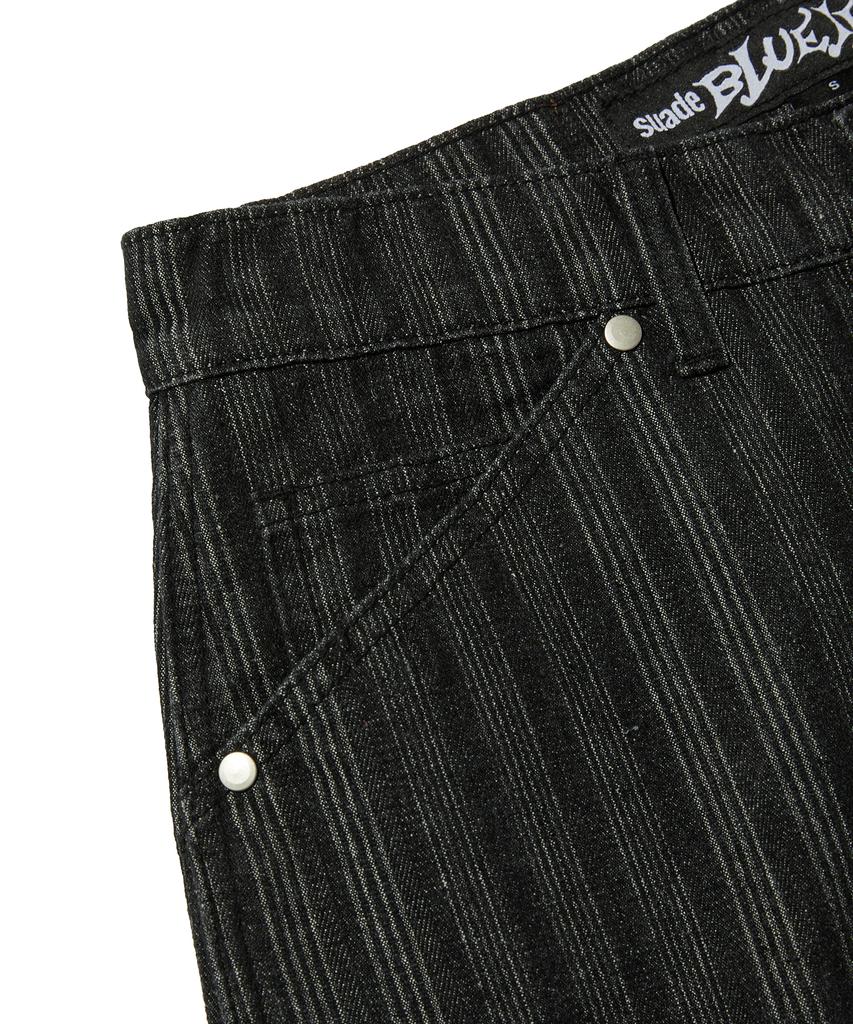 Seuweideu Stripe Denim Shorts [Black]