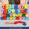 Wooden Bead Stringing Toy for Children's Educational Development
