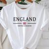 T-shirt da donna con stampa bandiera inglese manica corta maglietta da donna casual top estivi