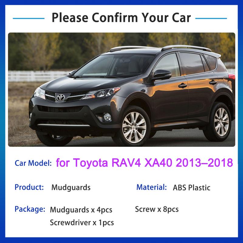 4X Für Toyota RAV4 RAV 4 XA40 2013 2014 2015 2016 2017 2018 Schmutzfänger Schmutzabweiser Spritzschutz Kotflügelverbreiterung Rad Auto Zubehör