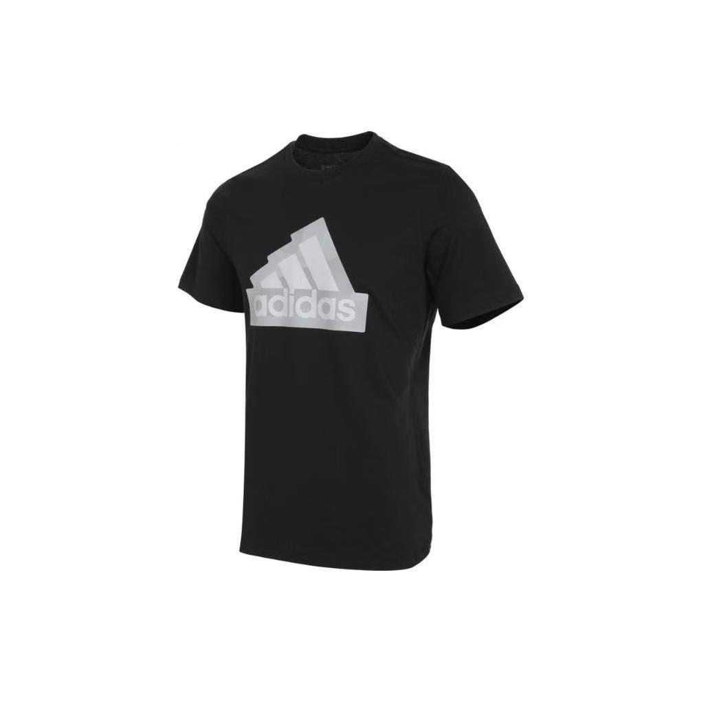 Adidas Logo Crew Neck Short Sleeve T-Shirt Men Tops Black IS2855