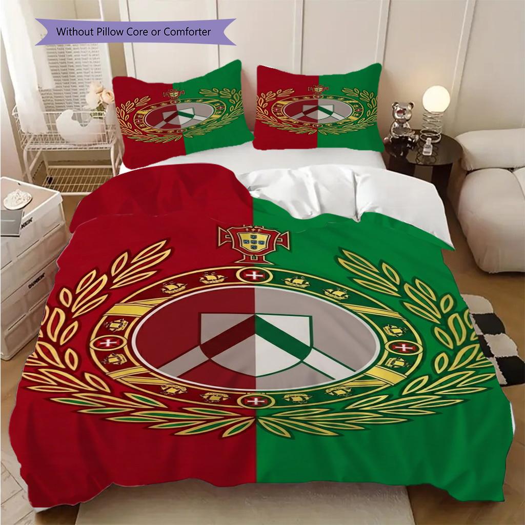 National Emblem Portugal Bedding (1 * Duvet Cover + 2 * Pillowcase, Without Core) Christmas Birthday Gift Duvet Cover and Pillowcase