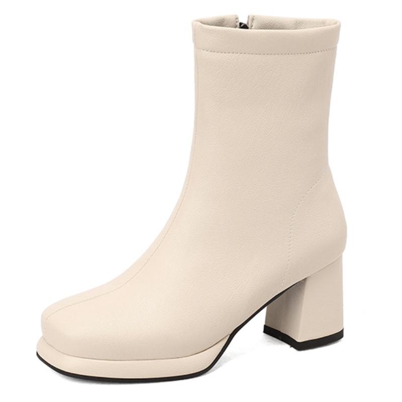 

Модные ботильоны для женщин Осенне-зимняя обувь Черные короткие ботинки На молнии Невысокий каблук Праздничная обувь Женский бренд Большой размер 50 47