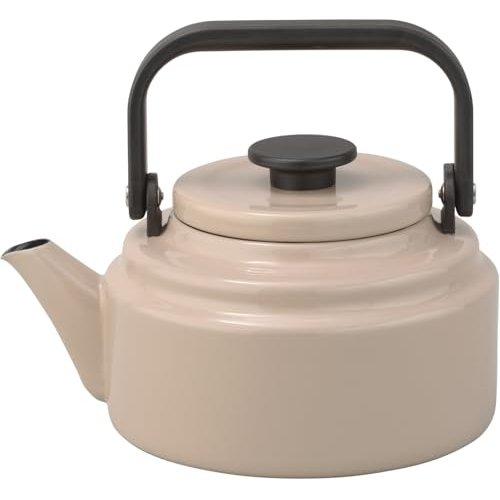 Nodahoro Amkettle Enamel Tea Kettle 2.0L, Green, IH Compatible, Designed by Fumie Shibata
