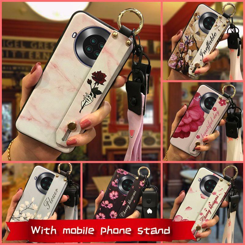 Silicone Fashion Design Phone Case For Cubot Note20 Durable Phone Holder Wrist Strap Back Cover Kickstand Waterproof