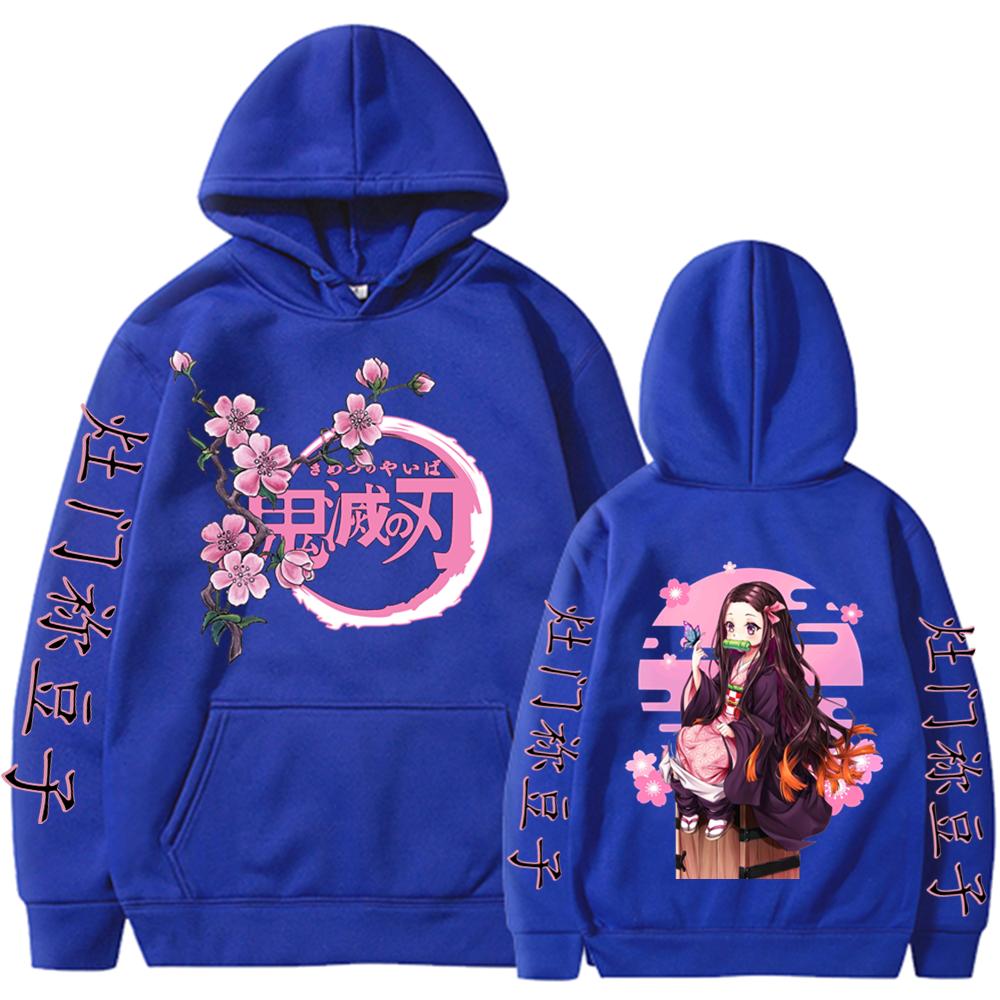 Kamado Nezuko Graphic Print Hooded Anime Demon Slayer Streetwear Men Women Hoodies Oversized Sweatshirt Harajuku Unisex Pullover