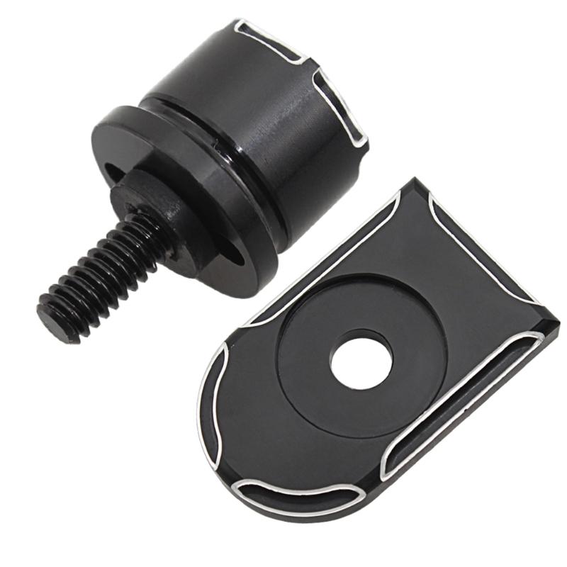 Seat Bolt Tab Screw Mount Knob Cover Metal Alloy Quick-Release Hardware Kit Black Knurled Billet Aluminum for 1996-2022