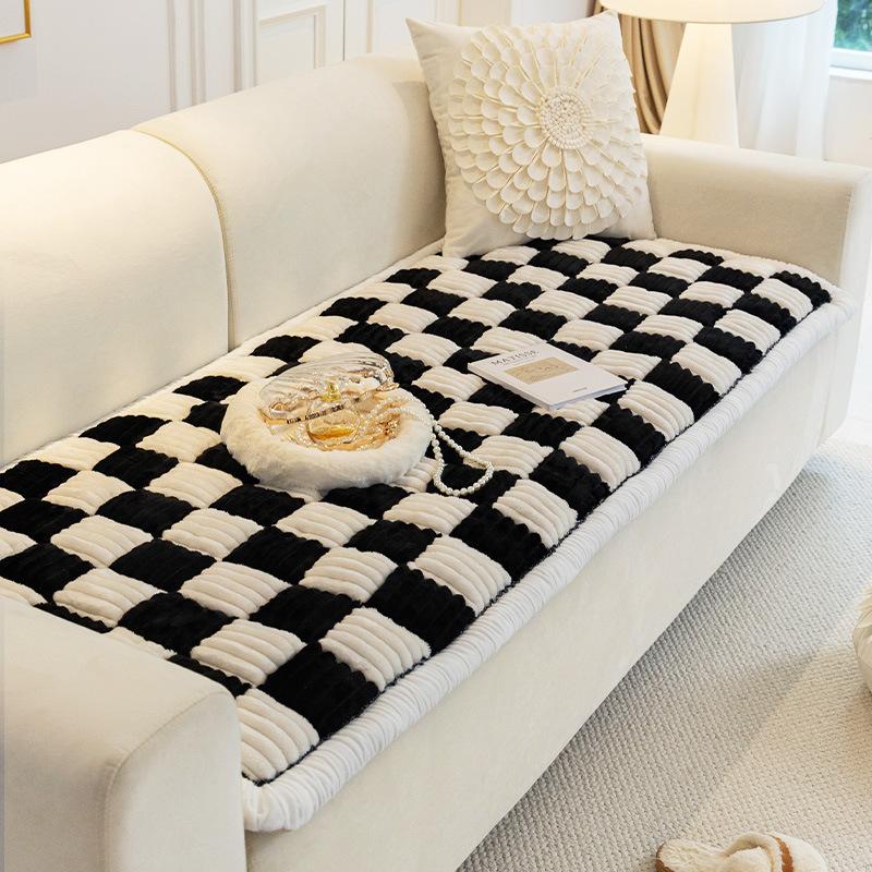 Light Luxury Full Set Of New High-End Winter Non-Slip Seat Cushions, Thickened Leather Sofa Special Cushions, Sofa Cover Towels, Sofa Cushions