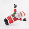 Climbing Santa Claus Christmas Decoration with Ladder and Rope for Window Display