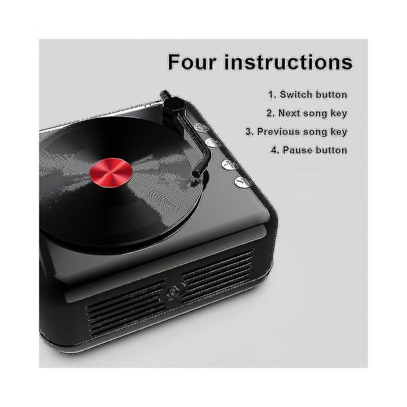 Turntable Record Player Portable Vinyl Record Player With Built-in Speakers Classic Vinyl Player
