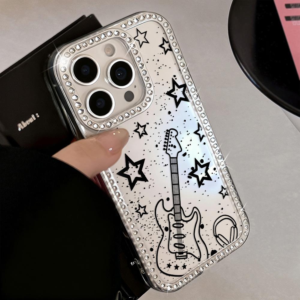 Bracelet Chain Phone Case For iPhone 17 16 15 13 14 for 17Air 17 12 14 16 Pro 17 14 16 Pro Max Sparking Diamond Cute Pattern Hard Cover With Lanyard