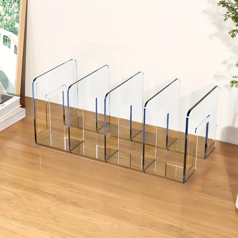 

1 шт. прозрачная акриловая полка для хранения, органайзер для сумок с 4 отделениями, принадлежности для домашнего хранения и организации 32cm